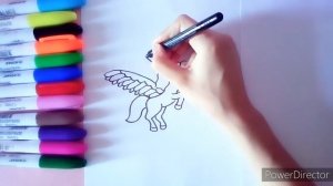 Как нарисовать единорога с крыльями?