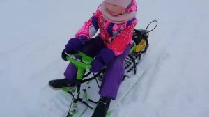 Снегокат с мотором от бензопилы. Бензокат.