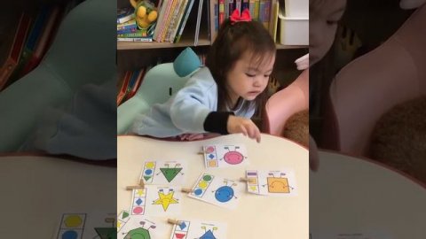 學齡前自學:形狀的中英文~ #小噗 #在家自學