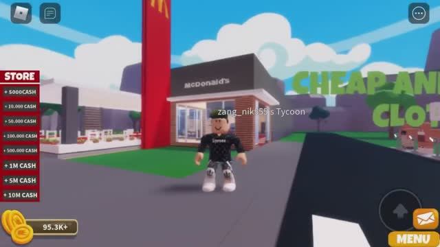 McDonalds Tycoon in Roblox. Купил Макдональдс! Полная прокачка. Открыл своё кафе в Роблокс ??_