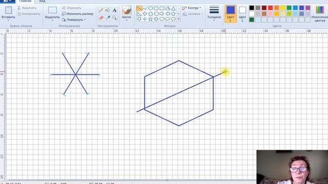 Рисуем Новогоднюю Снежинку в программе Paint смотреть онлайн