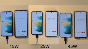 45W vs 25W vs 15W Samsung Charging Speed Test