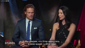 Sam Heughan and Caitriona Balfe at DISH Studio [RUS SUB]