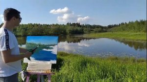 Видеоурок пленэр  Пейзаж маслом