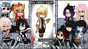 Hashira(+Tanjiro & Inosuke) react to Giyuu and Zenitsu as Zhongli and Xiao||KnY?⚡×Genshin?⚔️||