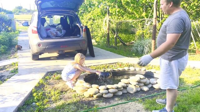 Пруд из Леруа на дачу 2 серия. Садовые светильники из Леруа Мерлен. смотреть онлайн