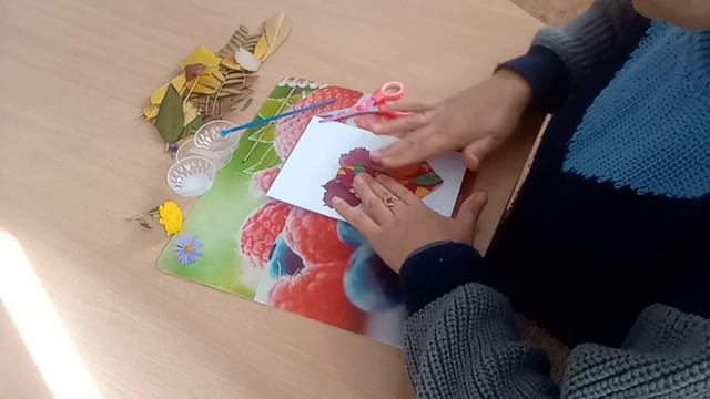 Аплікація (флористика). Осінні картини (з осіннього листя та квітів). смотреть онлайн