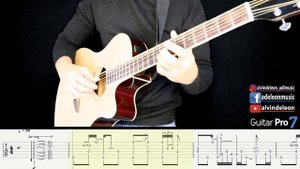 ERIC JOHNSON | SONG FOR GEORGE with GUITAR PRO 7 TABS - YAMAHA APX 600 | ALVIN DE LEON 2020