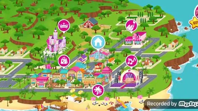 играю в игру Барби дом  гуляем по всему городу лисичка Мария play