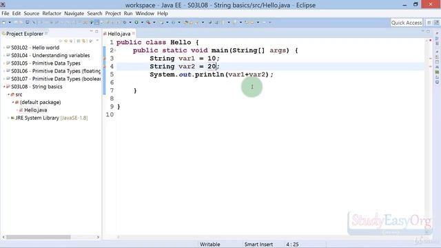 10 String basics java Hindi/Urdu смотреть онлайн