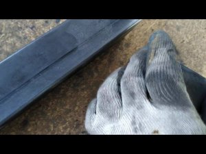 Тестовый рез под углом 45 градусов на монтажной пиле СПЕЦ ПМ-2000.