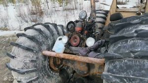 Вездеход "переломка" с двигателем от Т-25 переломился #вездеход #самоделка ХМАО