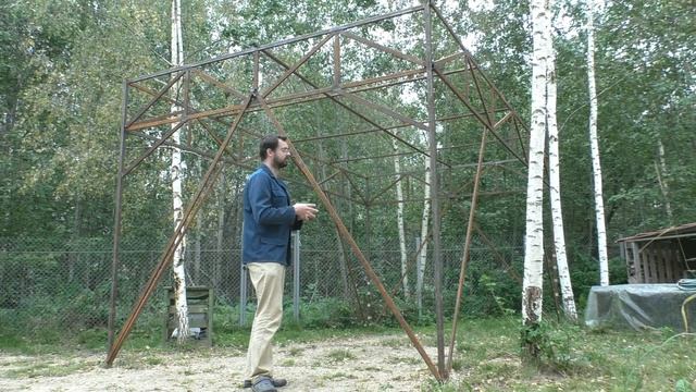"Большой Навес", ч.2: сделал обвязку и "шлагбаумы"