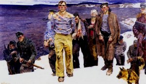 Героизм народного подвига в картинах советского украинского живописца В. Г. Пузырькова.