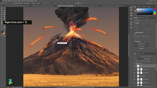 Volcano SkyFire Photo Manipulation (SPEED ART) - Tutorial Photoshop CC 2021 смотреть онлайн