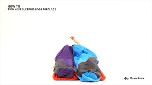 Как соединить спальные мешки FORCLAZ левый и правый? (Как застегнуть 2 спальника в 1) | Декатлон
