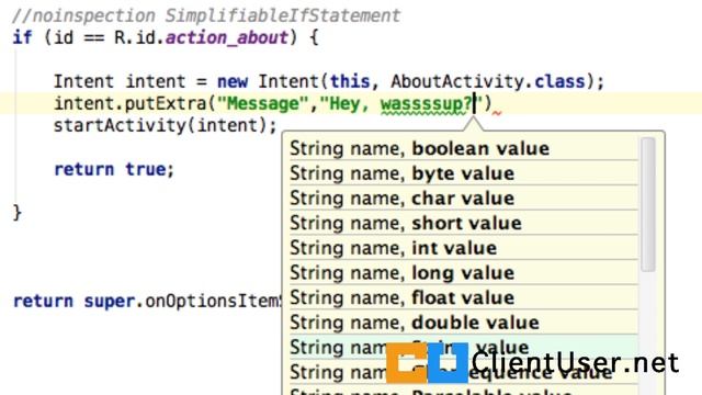 Android Tutorial #8: Pass data between activities using explicit intent and bundle object. смотреть онлайн