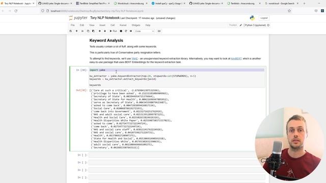 Natural Language Processing in Python - with Spacy, NLTK, TextBlob, Sumy, and YAKE