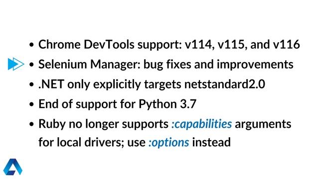 What's new in Selenium 4.12.0 | automateNow