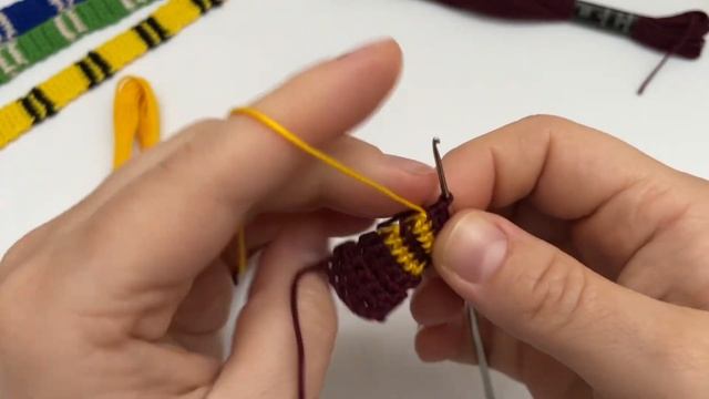 Закладка для книги гачком | Harry Potter | Bookmarks | шарф гачком | Шарф Гарри Поттер |шарф крючко