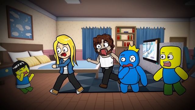 NOOB Turns Into A BOXY BOO | ROBLOX Rainbow Friends Animation смотреть онлайн