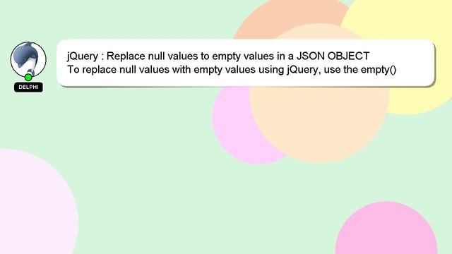 jQuery : Replace null values to empty values in a JSON OBJECT смотреть онлайн