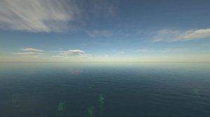 a cozy ocean view featuring minecraft shaders and ocean sounds(full minecraft day)
