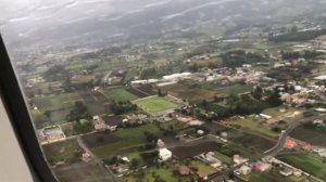 Iberia first class. Approach to Quito airport