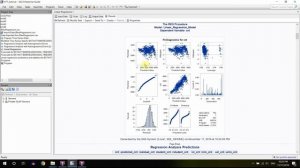 Regression model with residual plots in SAS EG