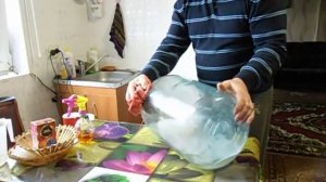 Как помыть стеклянный бутыль магнитом !
