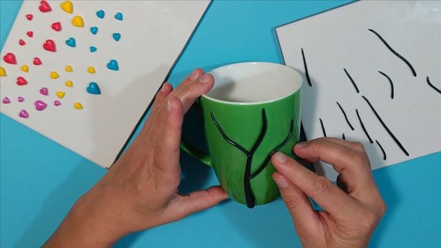 Дерево любви из полимерной глины / Декор кружки своими руками / Простой декор на кружке смотреть онлайн