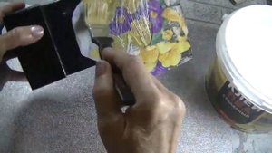 Декупаж коробки из картона салфетками