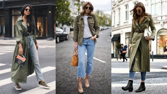 МОДНЫЙ ЦВЕТ ХАКИ 2023/ СТИЛЬНЫЕ АУТФИТЫ В ЦВЕТЕ ХАКИ смотреть онлайн