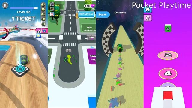 Going Balls vs Tall Man Run vs Action Balls vs Jelly Run 2048 - All level gameplay Android, IOS