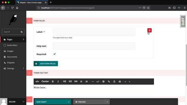 Wagtail CMS: Adding An Email Contact Form And Landing Page