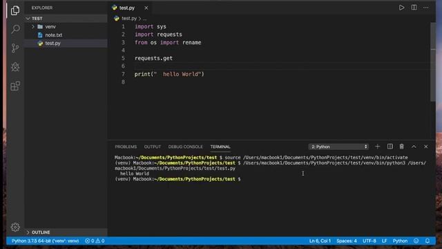 Setup Python 3 in Visual Studio Code on Mac |  Virtual Environment | VSCode Python | Mac Python
