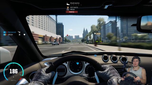 ПОЛИЦЕЙСКАЯ ПОГОНЯ в THE CREW + РУЛЬ LOGITECH DRIVING FORCE GT смотреть онлайн