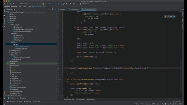 How to use Symfony Form Events in CRUD API service (for beginners)