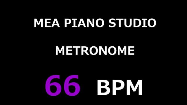 MEA Piano Studio Web Metronome 66 bpm смотреть онлайн