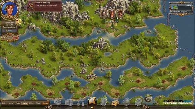 Garrun the Trapper - 1EG+(607R+200E+234C) (oSettlers) - The Settlers Online Walkthroughs (Tutorial) смотреть онлайн