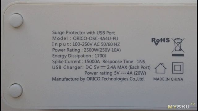 Сетевой фильтр ORICO OSC-4A4U-EU Соответствует заявленным характеристикам! | #Обзор смотреть онлайн