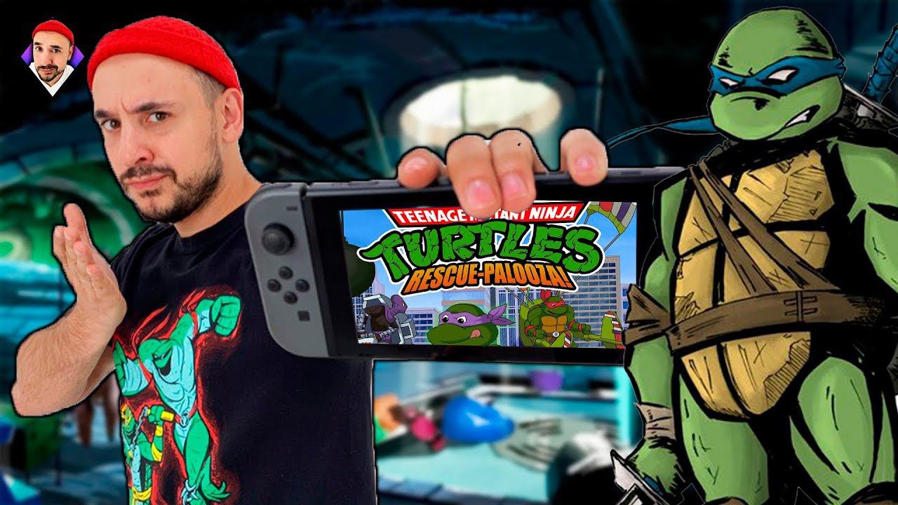 Teenage Mutant Ninja Turtles: Rescue-Palooza Review! Rob playing the game! Save the reporter April!