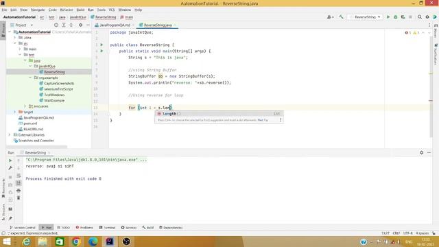Java Interview questions Automation QA: How To reverse a String смотреть онлайн