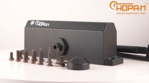 Доводчик 4S для дверей 80-120 кг, черный, морозостойкий, серия S "НОРА-М"