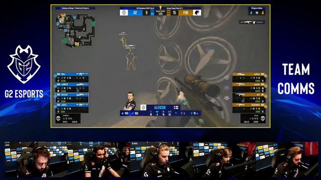 G2 TEAM VOICE COMMS DURING ALEKSIB 3K DEFENDING B SITE | G2 vs FURIA | CSGO IEM Katowice 2022