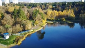 Зеленоград с высоты. Школьное озеро