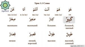 «ад-Дурусу ш-Шифахия» Урок 1.1  Слова. (Полный формат)