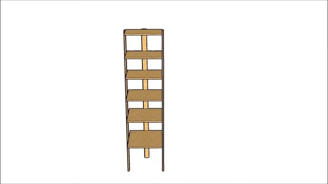 Дизайнерска етажерка / Wooden book shelf