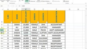 Ms Excel Lecture 5 Employee's Database (Teacher 2) By SAHIL Social Service (SSS) Division