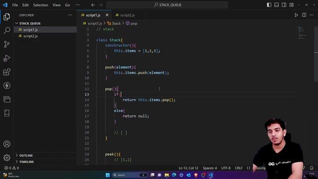 Stack & Queue | Data Structures using JavaScript | GeeksforGeeks Practice